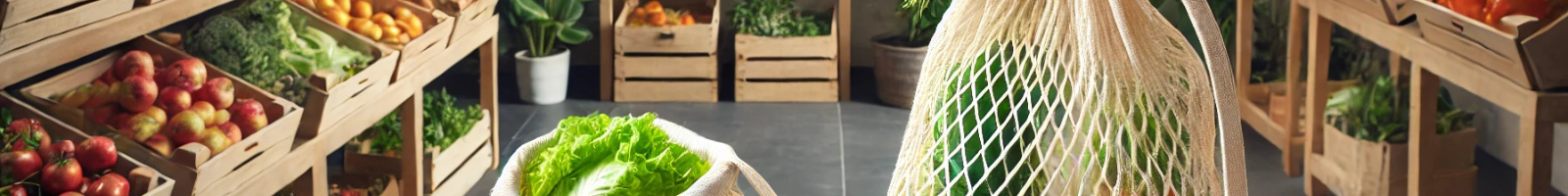 mesh bags for sale in fruit and veg store