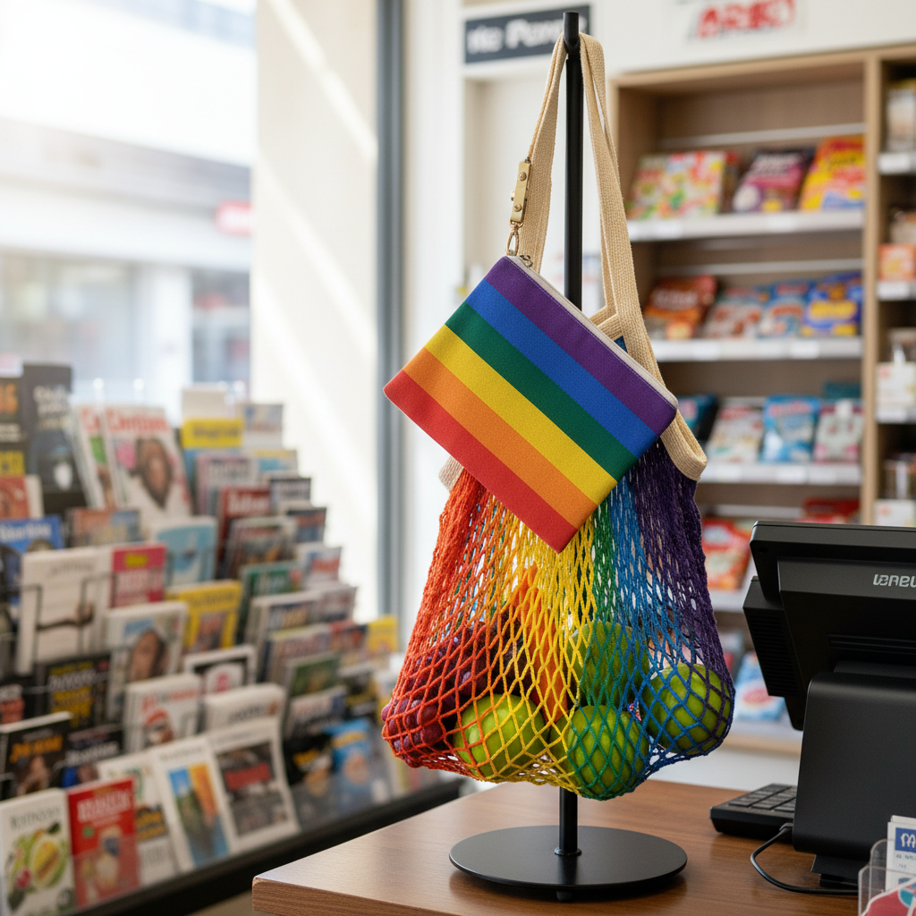 LYNNIE DUO Organic Cotton Mesh Bag with Attachable Pouch Earth Totes