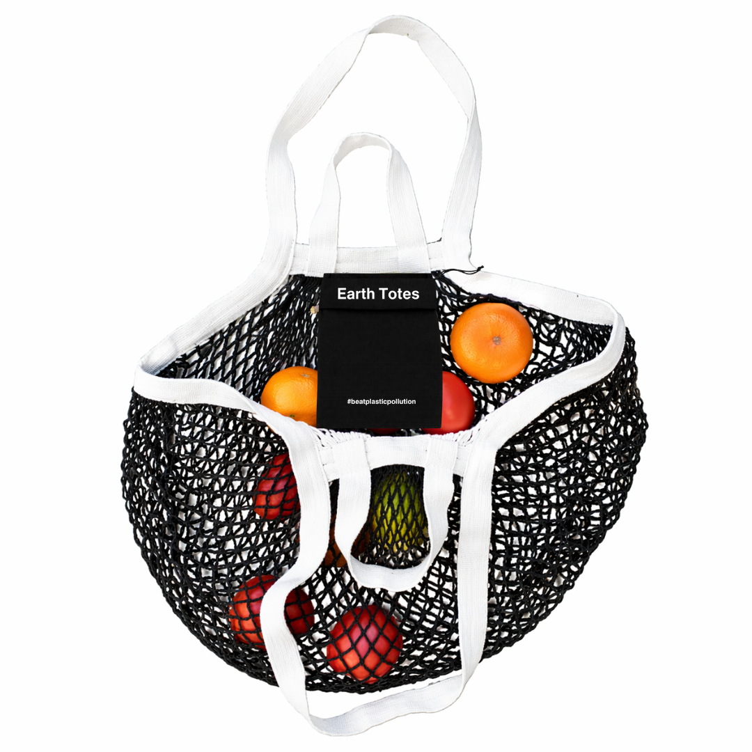 CECILE Organic Cotton Mesh Tote Bag – Reusable Shopping Bag