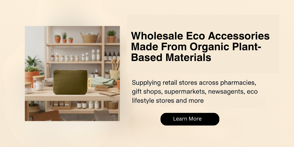 wholesale eco accessories made from organic plant-based materials