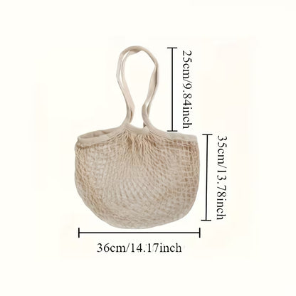 LIZZIE Organic Cotton Pocket-Fold Mesh Tote Lined Double-sided