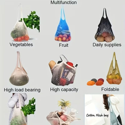 LIZZIE Organic Cotton Pocket-Fold Mesh Tote Lined Double-sided