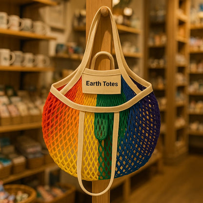 LYNNIE BAG Organic Cotton Net Mesh RainbowI B2B Earth Totes